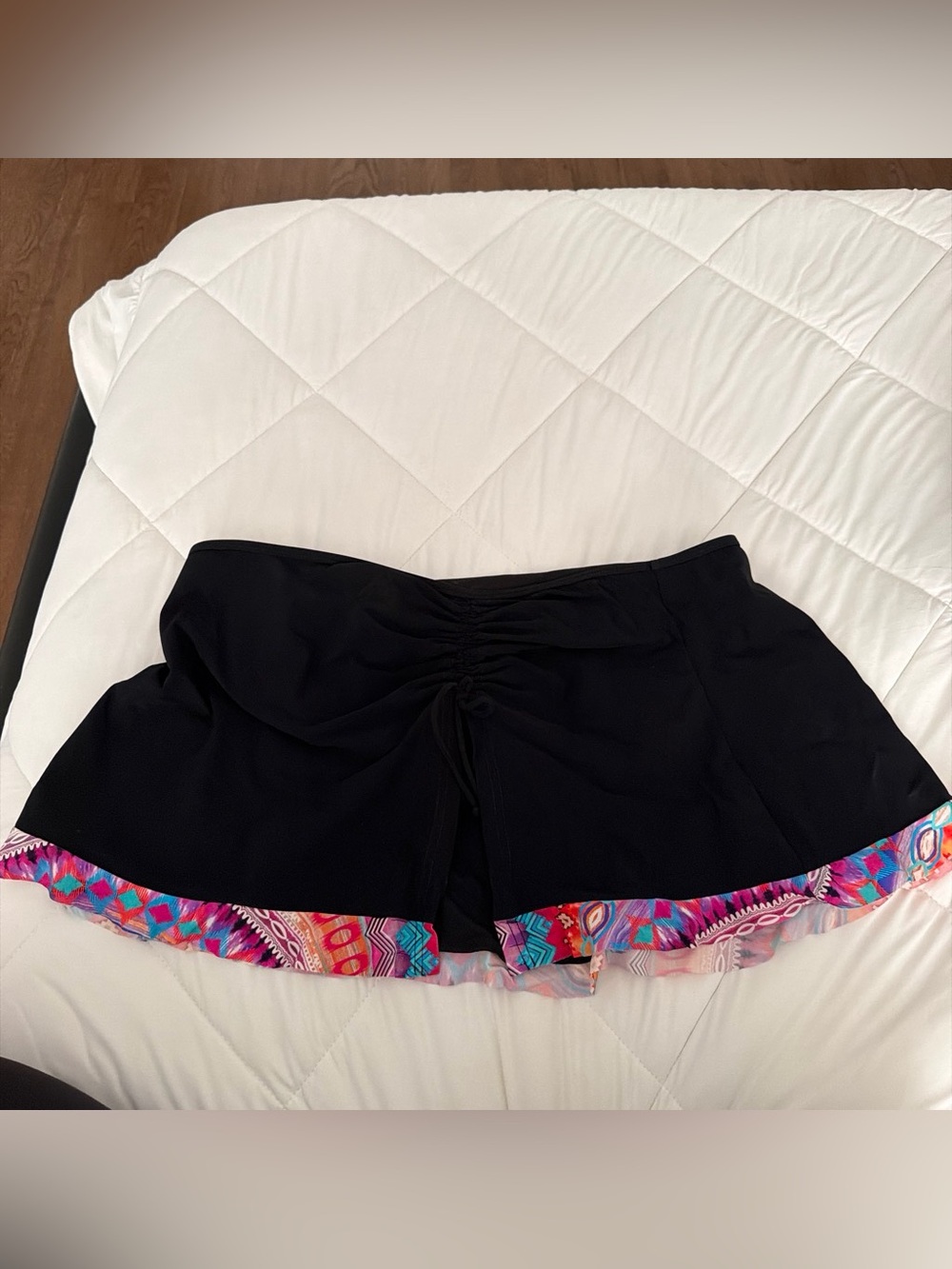 Profile By Gottex Black Swim Skirt with Multicolor Trim
